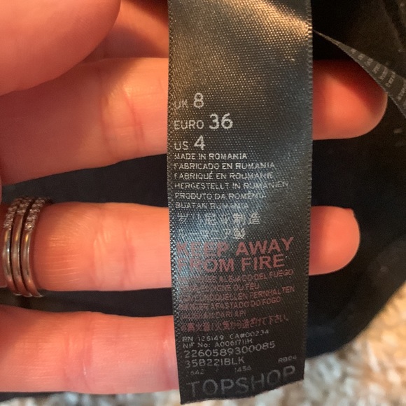 Topshop Dress Black Size 4 - Picture 6 of 6